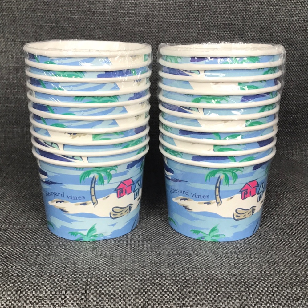 NWT Vineyard Vines for Target 20 Count Paper Treat Cups 9 fl. oz. Nautical Coast